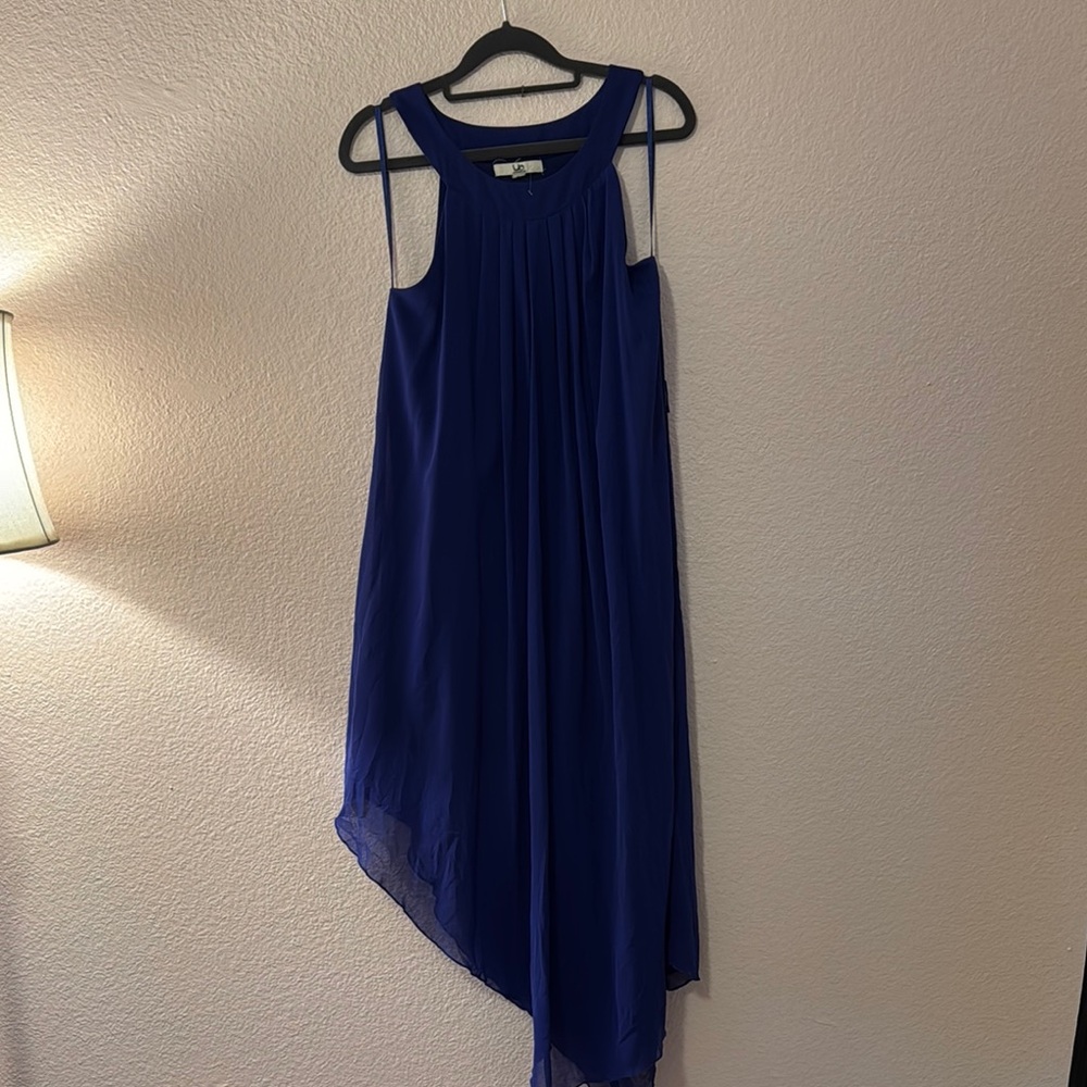Ya Los Angeles Asymmetrical Navy Dress